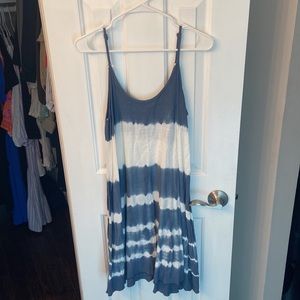 Umgee striped tie-die flowy dress